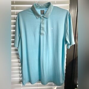 Callaway Peabody Stripe Polo - Mens XL - Stripe - Opti/Dri - Teal/White